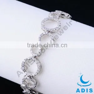 Stainless Steel Bracelet AAA Cubic Zircon Stone Top Quality Jewelry thumbnail-1