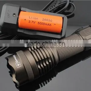 1149 Rechargeable 10w High Power T6 Led Power Style Flashlight Use 1*26650 Battery thumbnail-6