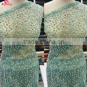 2016 Beaded Embroidery Wedding Lace /3D Flower Handwork French Lace/bridal Wedding Lace Fabric thumbnail-1