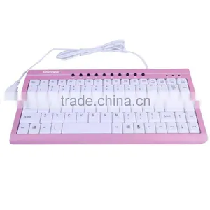 Motospeed K205 Pink Ultra Slim Mini Multi-Media Keyboards thumbnail-2