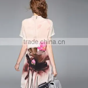 2016 Summer New Silk Dress Designer With Western Style thumbnail-3