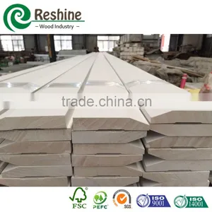 White Primed S4S Bevelled Spalyed Wood Moulding thumbnail-2