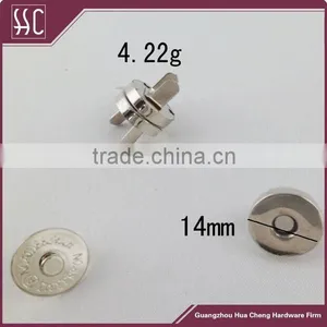 High Quality Brushed Brass Magnetic Button for Bag Accessories thumbnail-2