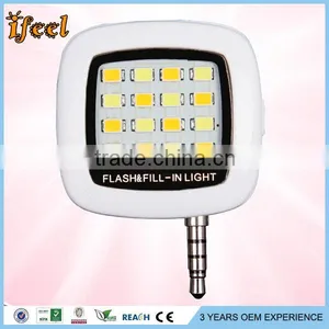 External 16 LED Fill In Light Portable Mobile Selfie Flashing Light For Smartphone Camera thumbnail-3
