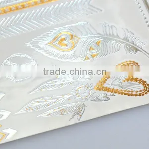 Wholesale Dazzling Metallic Temporary Tattoos Gold Body Art Tattoos Waterproof Fake Jewelry Tattoos Manufacturer thumbnail-5