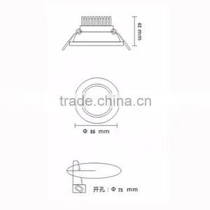 2 Years Warranty Dimmable 3W Downlighting LED Surface Mounted Celing Light Fixtures China thumbnail-2