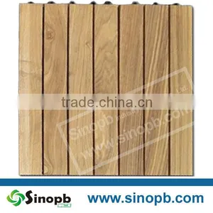 Garden Solid Wood Flooring With Plastic Base, Pine DIY Deck Tile thumbnail-1