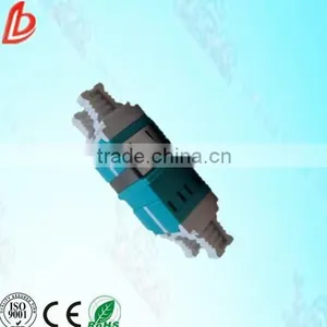 2 Port 10G OM3 Aqua LC/UPC Duplex Multimode Optical Fiber Adapters thumbnail-3