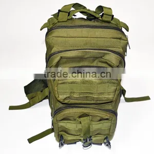 Army Green Polyester Multi-compartment Hiking Backpack thumbnail-2