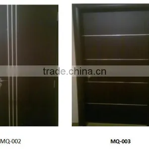 Blessing Interior PVC Mdf Wooden of Aluminum Strip Design Door thumbnail-1