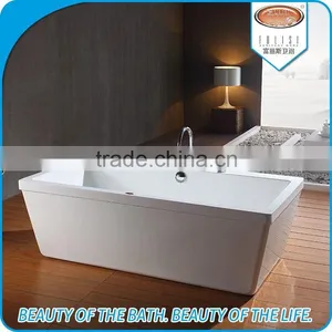 Simple Design White Acrylic Freestanding Bathtub thumbnail-1