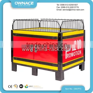 Easy Assembled Supermarket Wire Promotional Display Stand Dump Bin thumbnail-1