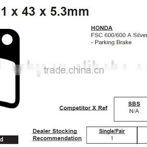 SCL-2012040406 FSC 600 China Top Quality Universal Motorcycle Brake Disc Pads thumbnail-2