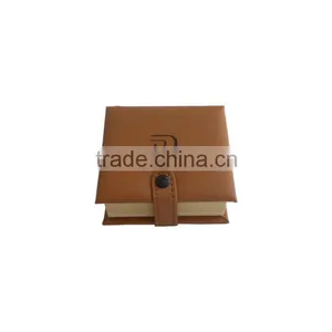 Fashion Brown Leather Jewelry Gift Paper Box thumbnail-1