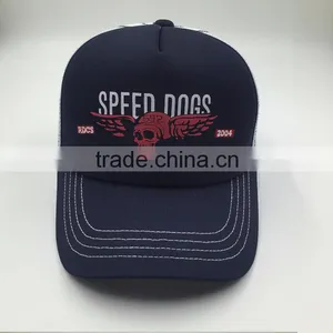 Cutomized Flocking Print 5 Panel Trucker Baseball Cap thumbnail-3
