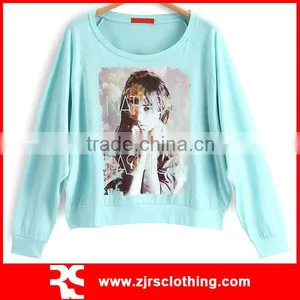Womens Bat Sleeve T-shirt With Digital Print Design thumbnail-1