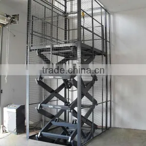 Outdoor Hydraulic Scissor Cargo Lift Elevator for Warehouse thumbnail-1