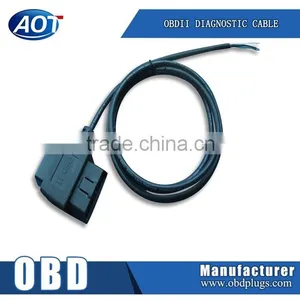 OBD2 Extension Cable J1962 M/ F Pass-thru to Open End,1ft thumbnail-1