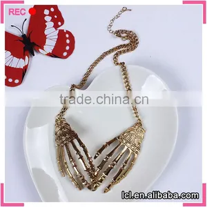 Gothic Necklace Skeleton Hand Pendant, for Carnaval Wholesale Gothic Imitation Jewelry thumbnail-3