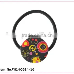 2014 Hot Sale Girls Elastic Hair Ties With Button thumbnail-2