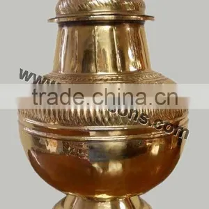 Beautiful Metal Urns for Home Used | Silver Decorative Urn | Rounded Base Urns thumbnail-1