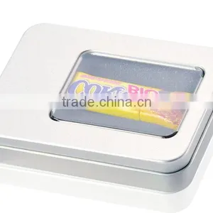 Empty Storage Silver With Window Chocolate Tin Box,cake Tin Box,candy Tin Box thumbnail-1
