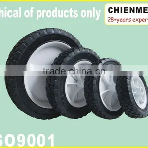 White Plastic Rubber Wheel /Lawnmower Lawn Push Mower Wheel 8+ Inch Plastic Wheel thumbnail-4