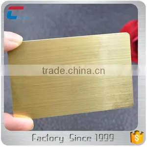 Custom Printed Brushed Credit Card Size Standard Gold Stainless Steel Metal Business Card thumbnail-3