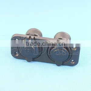 New 12-24V Rear Two Hole Panel Car Motorcycle Charger Dual USB Power Socket Splitter thumbnail-2