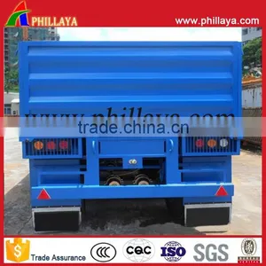 2 or 3 Axles 5 Ton Towing Drawbar Full Type Dump Truck Trailer Hyva Cylinder thumbnail-1