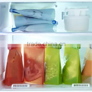 Silicone Kitchen Food Storage Bag Seal Reusable Frozen Food Bags thumbnail-2