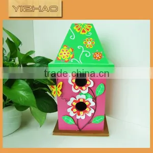 Outdoor Decorative Wooden Bird House Wholesale YZ-1201005 thumbnail-1
