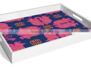 High Quality Best Selling Acrylic Lacquered Serving Rectangle Tray From Vietnam thumbnail-1