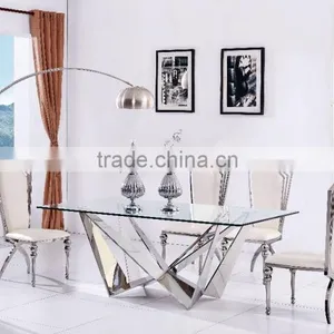2017 Most Popular Big Size Long Rectangular Dining Table and Chairs thumbnail-1