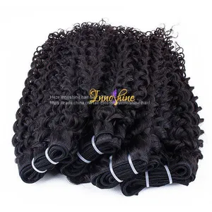 Innoshinehair Wholesale Virgin Brazilian Jerry Curly Hair Weft Hair Weaving thumbnail-2