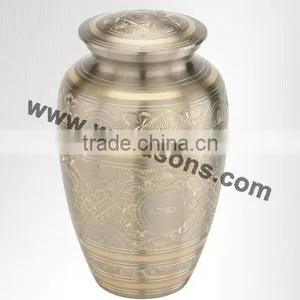Fancy Home Use Round Urn | Wholesale Solid Urns | Cremation Urn Flower Arrangements thumbnail-6