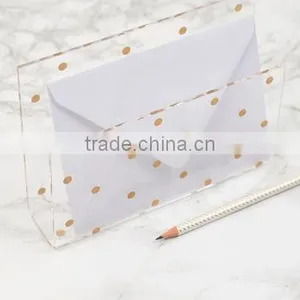 Acrylic and Cold Desktop Letter Holder thumbnail-1