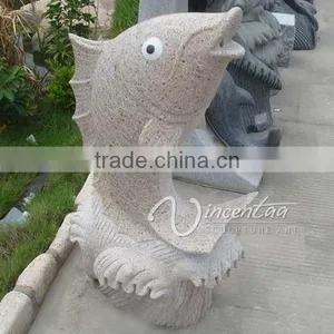 Garden Decoration Outdoor Stone Fish Water Fountain for Pool thumbnail-1
