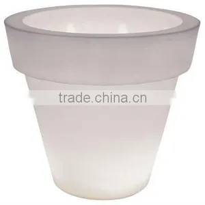 Fashion Led Glow Flower Vase Pot With Top PE Material thumbnail-1