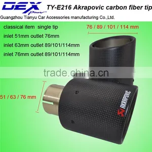 Akrapovic Carbon Fiber Exhaust Pipe Universal Car Parts Muffler Tip thumbnail-5