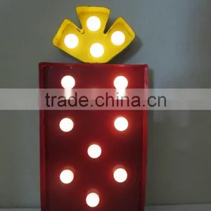 Metal Christmas Marquee Light Decoration Led Gift Box thumbnail-1