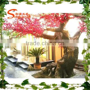 Customized Fiberglass Artificial Cherry Blossom Tree Space Decoration Artificial Cherry Blossom Tree thumbnail-1