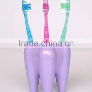 ABS Teeth Shaped Toothbrush Stand or Toothbrush Holder (purple) thumbnail-1