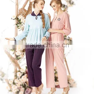 Pajama Sets Silk Pajamas Satin Nightwear Sleepwear Long Sleeve Suit thumbnail-1