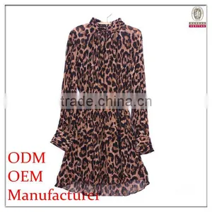 New Arrival Spring Summer 100% Polyester Leopard Print Lady Sexy Clothes thumbnail-1