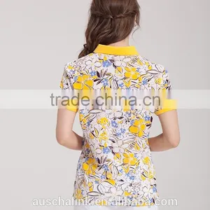 2016 New Designs Lady Colorful Polo t Shirt Factory Price thumbnail-6