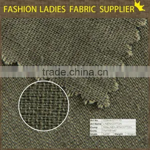 Shaoxing Textile Egyptian Cotton Bed Linen Stock Linen Cotton Plain Linen Cotton Garment Fabric thumbnail-1
