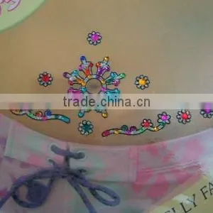 BELLY NAVEL Bindi TATTOO thumbnail-1