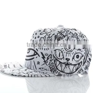 Cap Hippie Snapback New Adjustable Baseball Bill Vintage Unisex Flat Hip-Hop Hat thumbnail-2