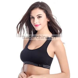 2017 New Sexy Design Customized Your Own Brand Logo Elastic Band Crop Top 90%Nylon 10%Spandex Plain Sport Strapless Bra Bralette thumbnail-3